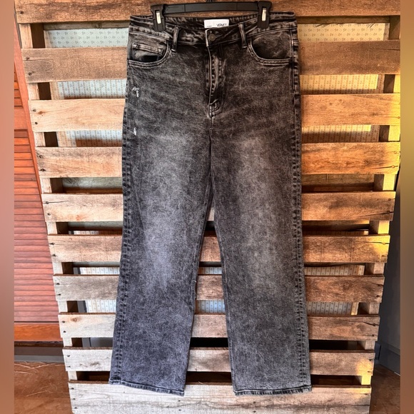 VERVET BY FLYING MONKEY Black Acid Wash Boot Cut Jeans - Picture 1 of 3
